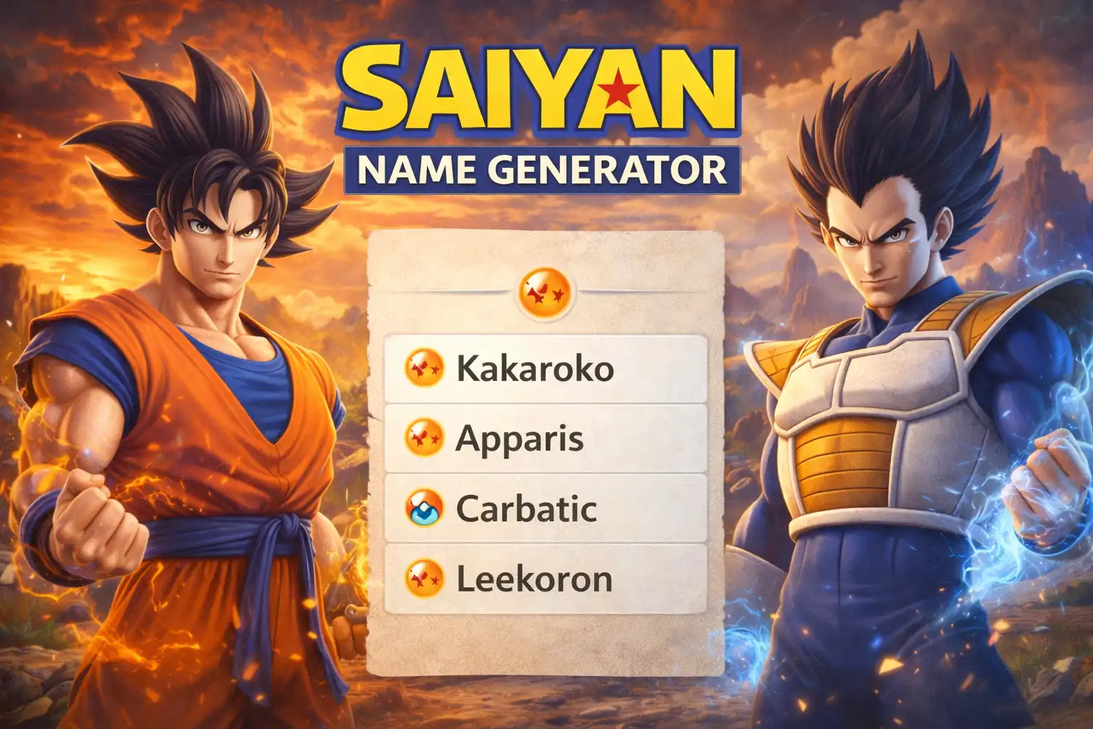 Saiyan Name Generator